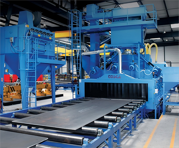 板帶異型材拋丸和噴漆線